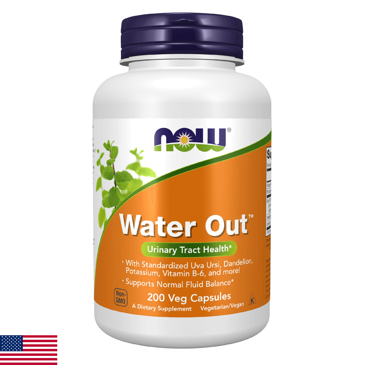 Now Supplements, Water Out with Standardized Uva Ursi, Dandelion, Potassium and - Image 1