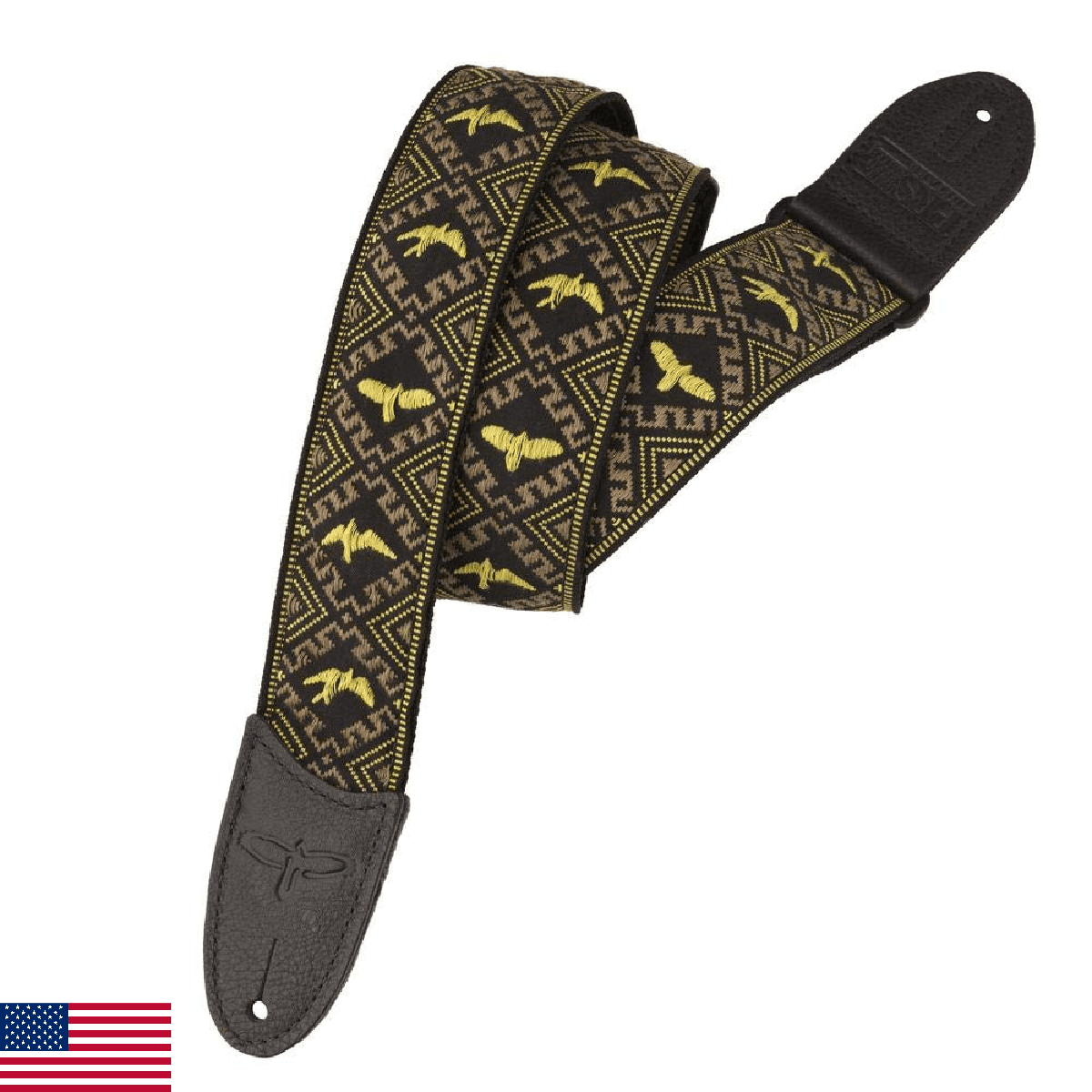 PRS Hootenanny Style 2" Strap Yellow Birds - Image 1