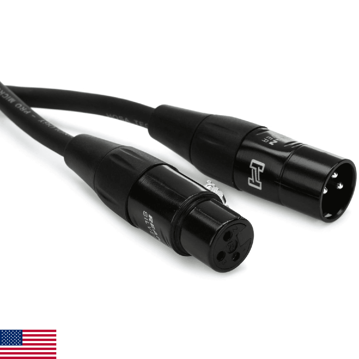 Hosa HMIC-015 Pro Microphone Cable, REAN XLR3F to XLR3M, 15 Feet - Image 1