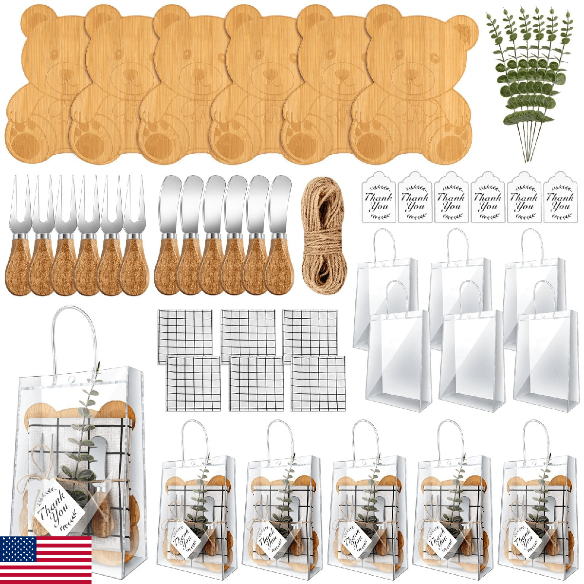 43 Pcs Baby Shower Game Prizes for Winners 6 Sets Baby Shower Prizes Wedding Bri - Image 1