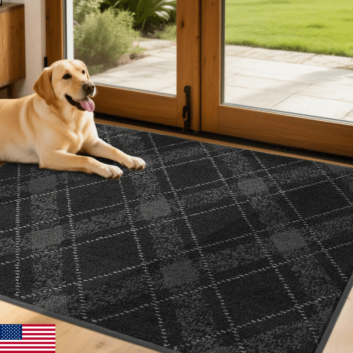 COSY HOMEER Indoor Door Mat Non-Slip Entryway Rug, Soft Absorbent TPR Backing Do - Image 1