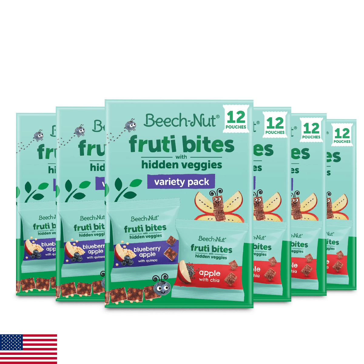 Beech-Nut Toddler Snacks Fruti Bites with Hidden Veggies Quinoa & Chia, Fruit Sn - Image 1