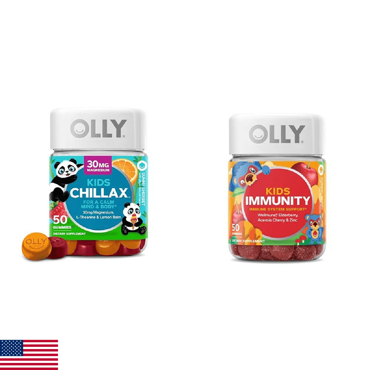 OLLY Kids Chillax, Magnesium Gummies Plus L-Theanine, Lemon Balm & Kids Immunity - Image 1