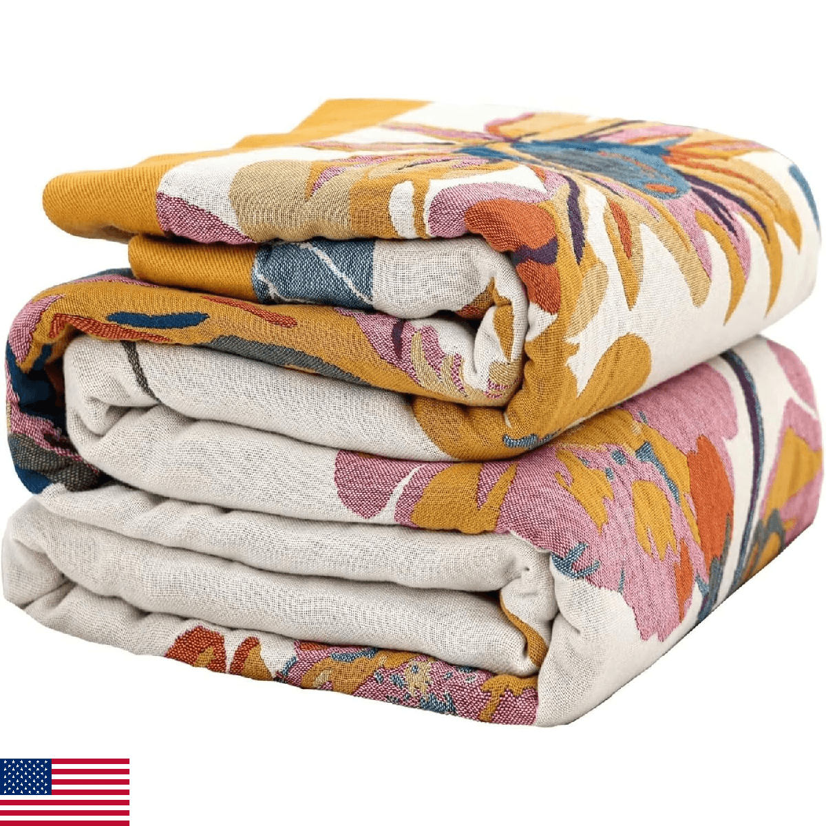 ERZVND Boho Throw Blanket Farmhouse Decor Throw Blanket Bohemian Blanket for Bed - Image 1