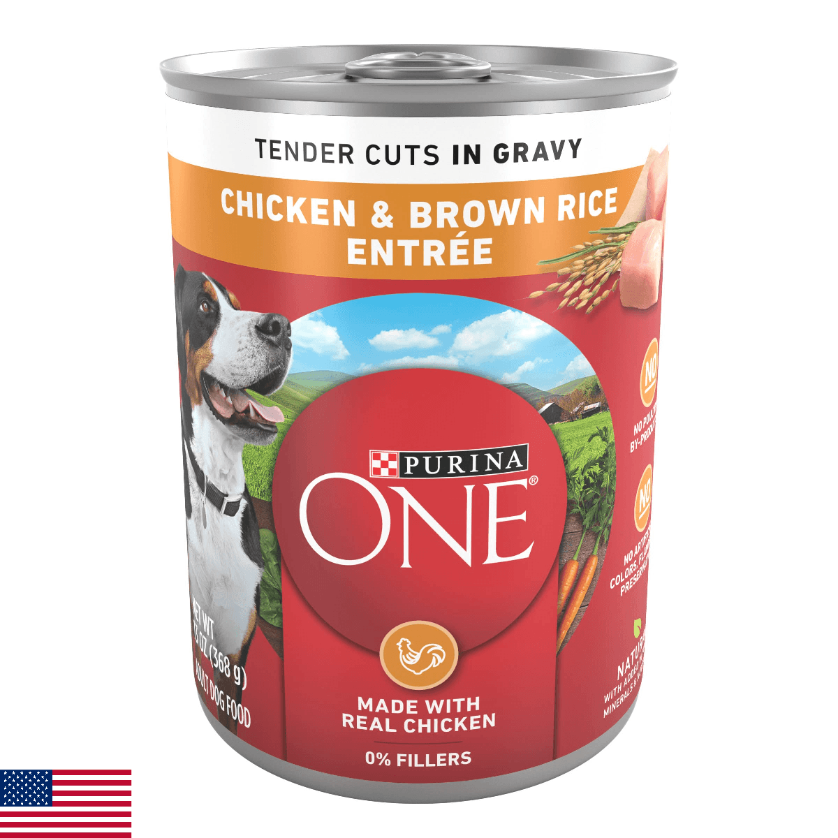 Purina ONE Natural High Protein Dog Food Tender Cuts Gravy Chicken Brown Rice 13 - Image 1