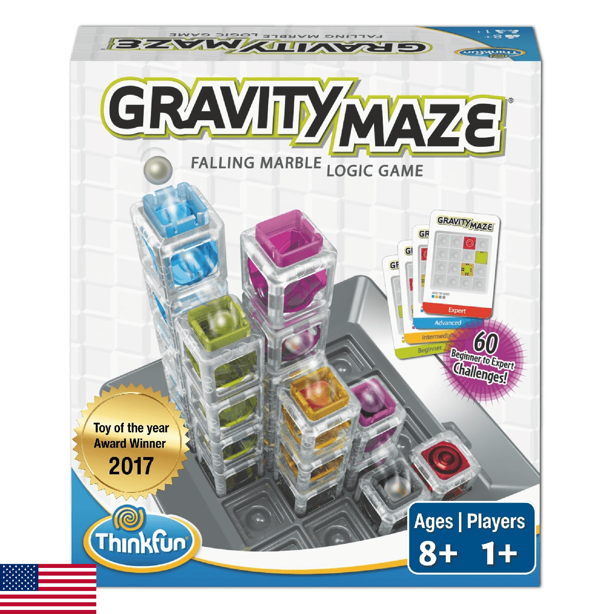 ThinkFun Gravity Maze - Falling Marble Logic Game - Challenging STEM Toy for Kid - Image 1