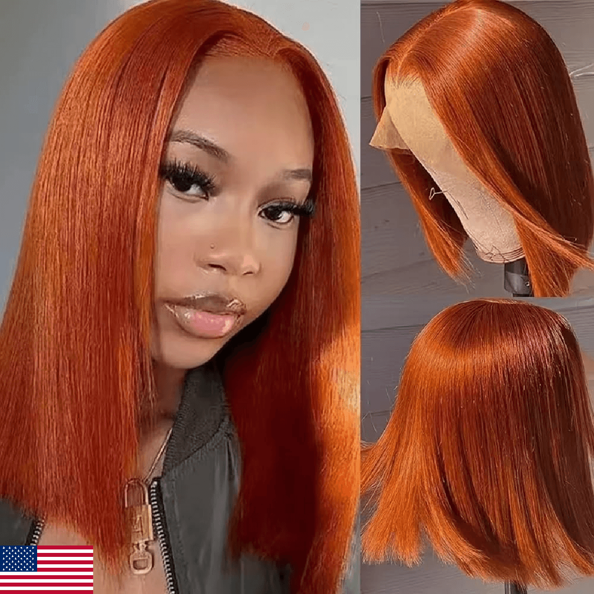 Bob Wig Human Hair 13x4 HD Lace Frontal Short Straight Lace Front Bob Wigs for B - Image 1