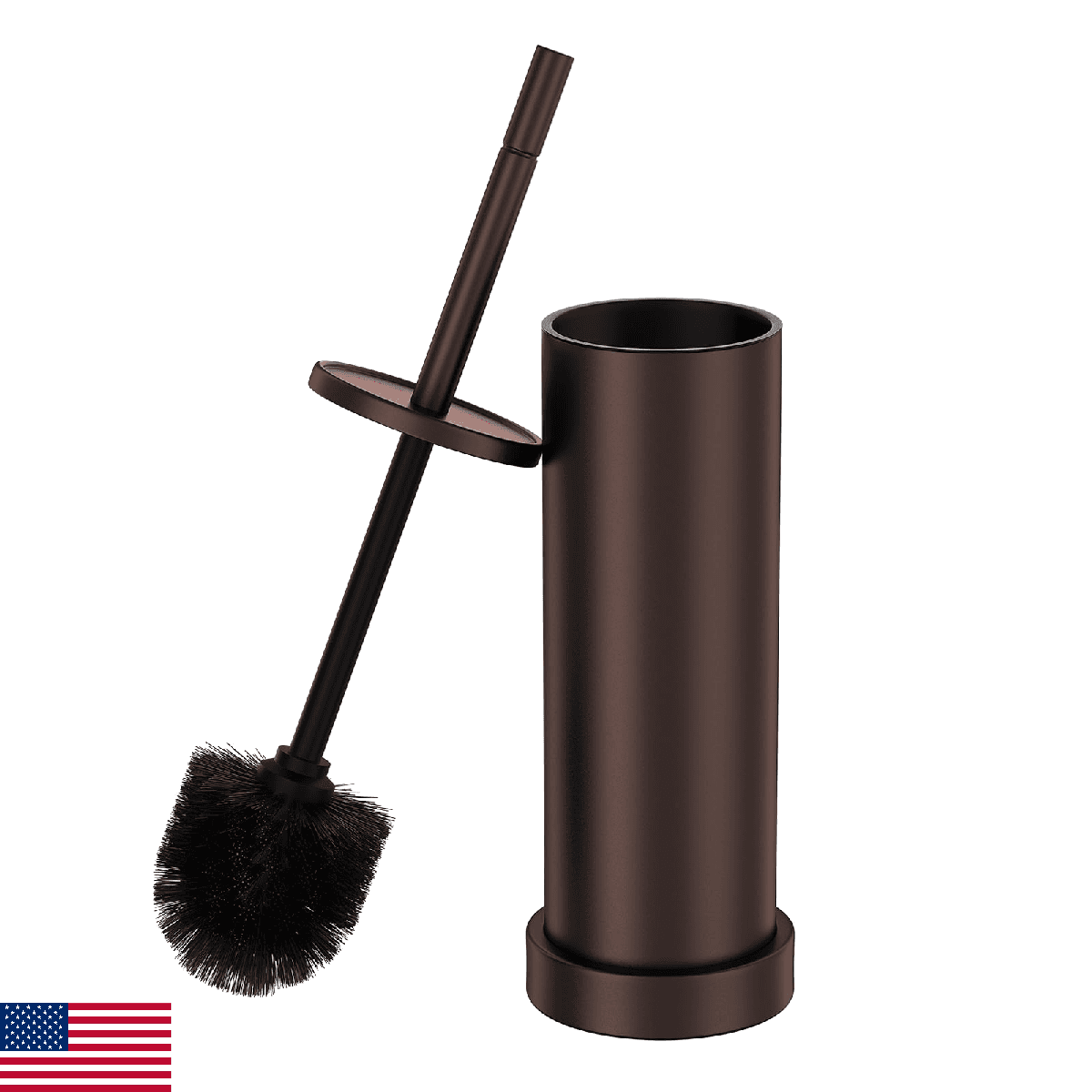 304 Stainless Steel Toilet Brush and Holder Set Modern Bathroom Cleaning Tool - Image 1
