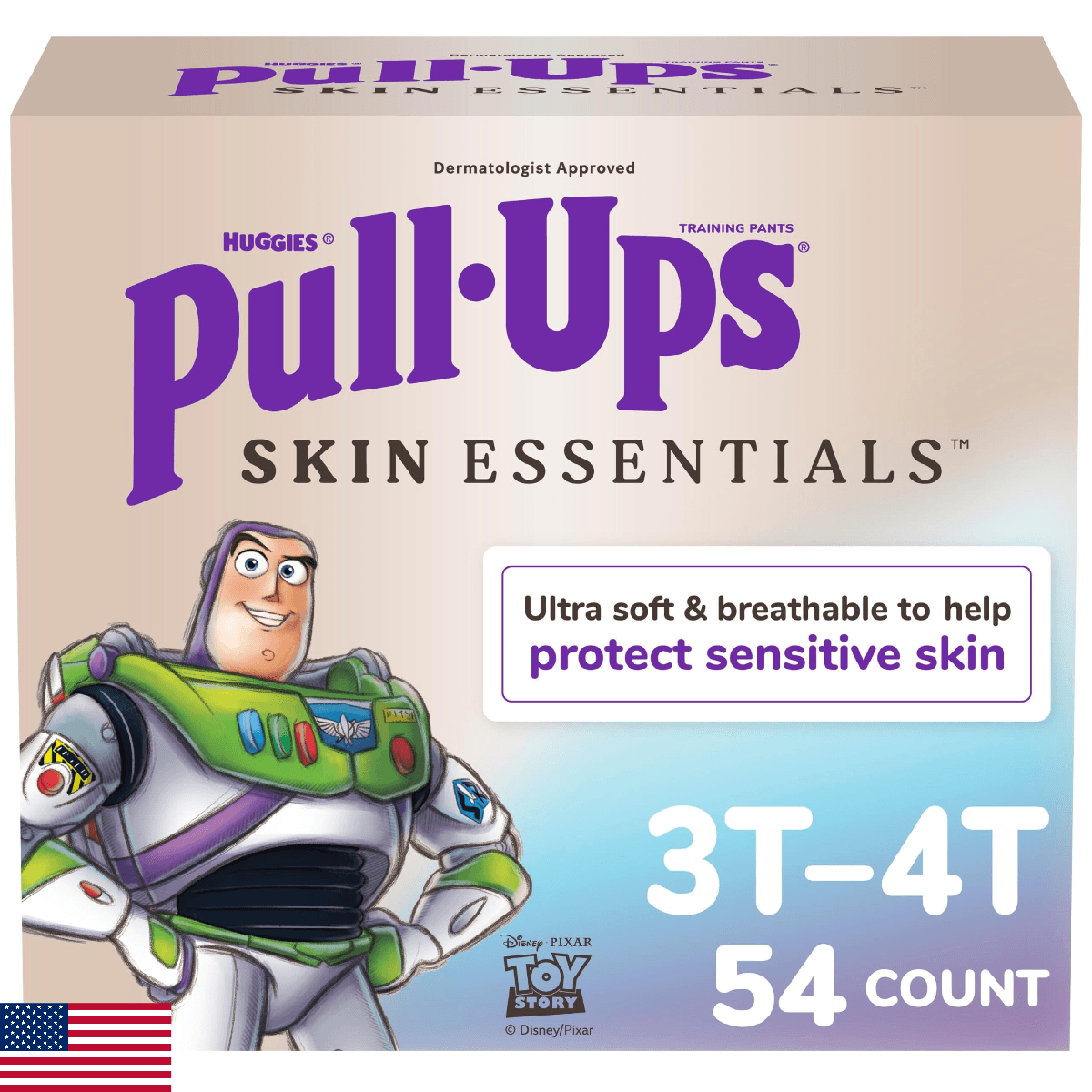 Pull-Ups Boys' Skin Essentials Potty Training Pants, Training Underwear, 3T-4T ( - Image 1