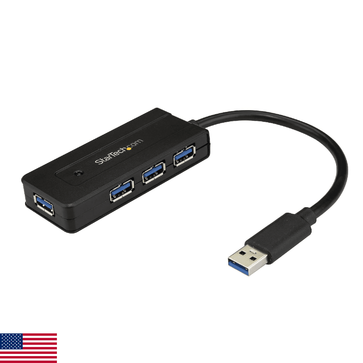 StarTech 4 Port USB 3.0 Hub SuperSpeed 5Gbps with Fast Charge Portable USB 3.1 G - Image 1