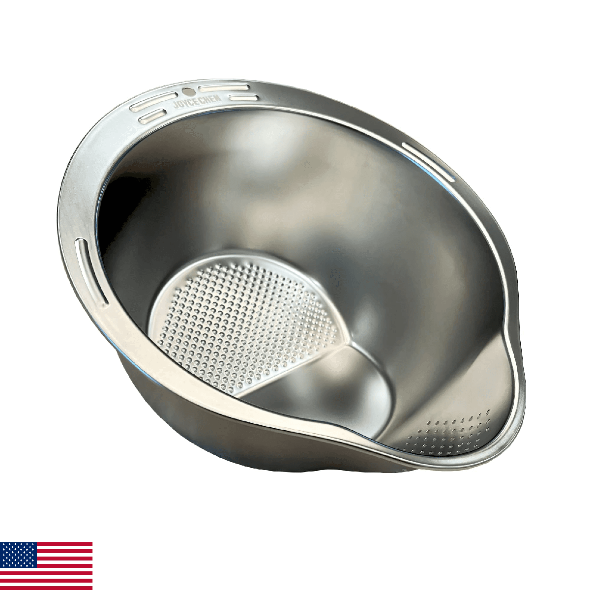 Joyce Chen Stainless Steel Rice Strainer Bowl Rice Washer Colander - Image 1