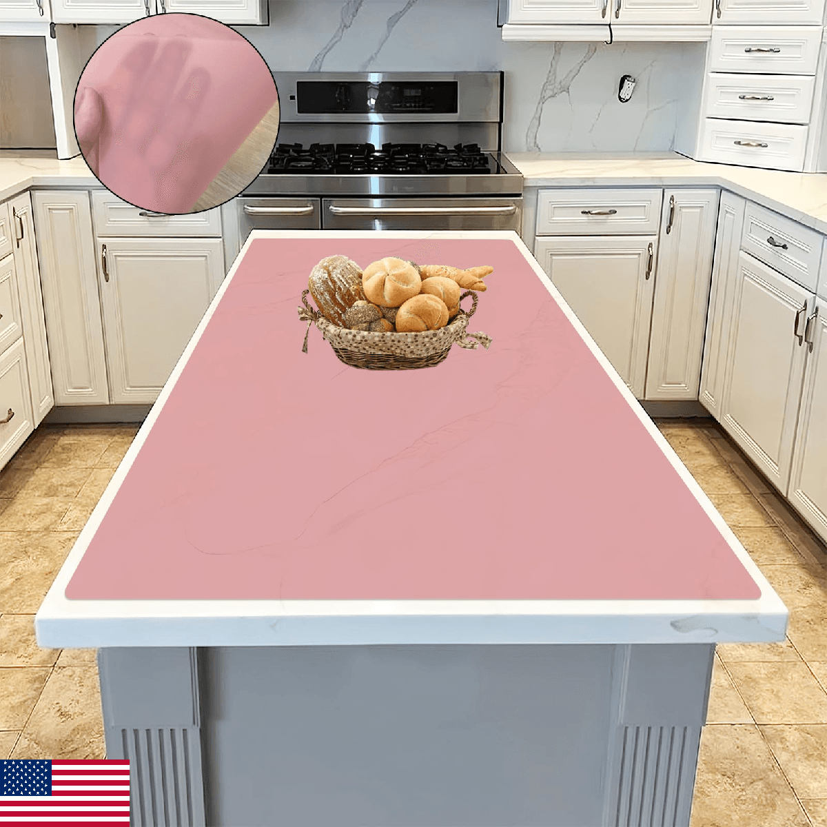 47.3''x23.6''(120cmx60cm) Extra Large Silicone Mat for Kitchen Counter, 1.5MM Th - Image 1