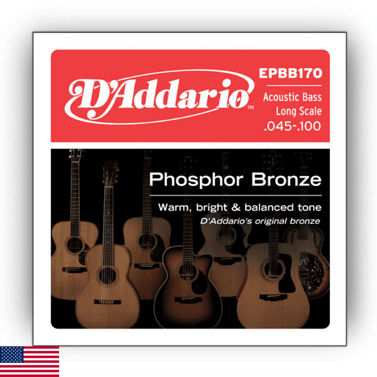 D'Addario Acoustic Bass Guitar Strings - Acoustic Bass Strings - Phosphor Bronze - Image 1