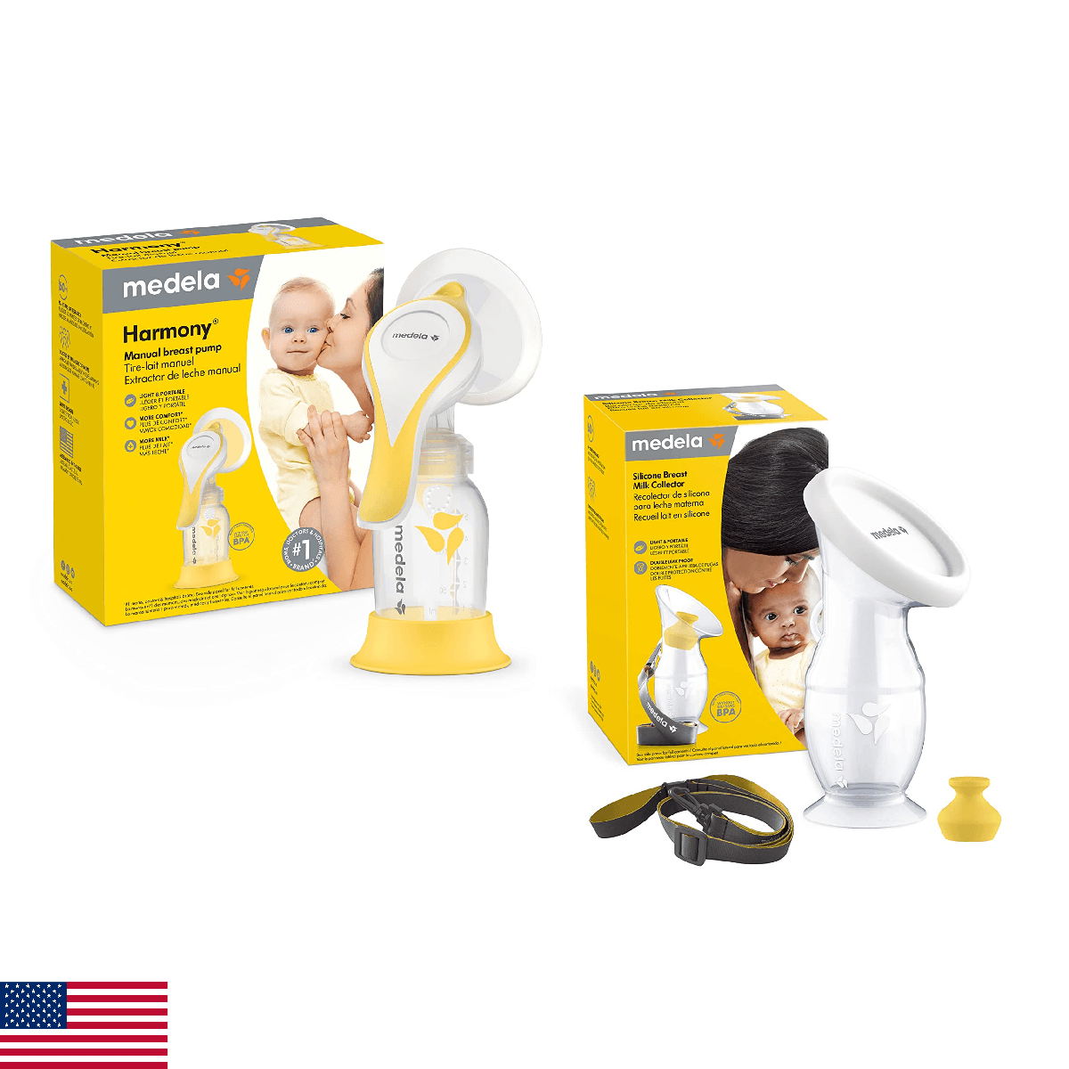 Medela Perfect Pair Bundle with Medela Harmony Manual Breast Pump & Silicone Bre - Image 1