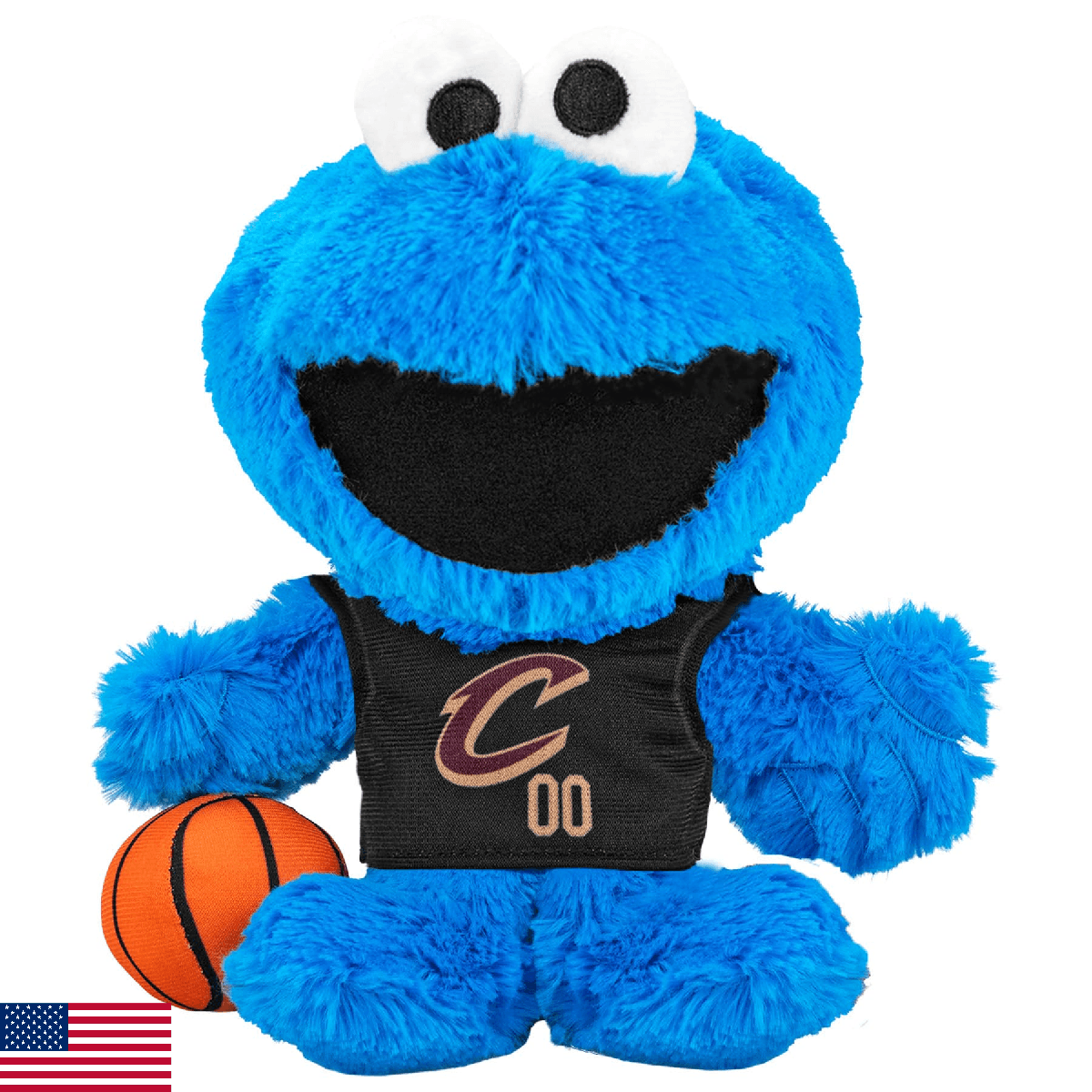 Bleacher Creatures Cleveland Cavaliers Sesame Street Cookie Monster 8" Kuricha - - Image 1