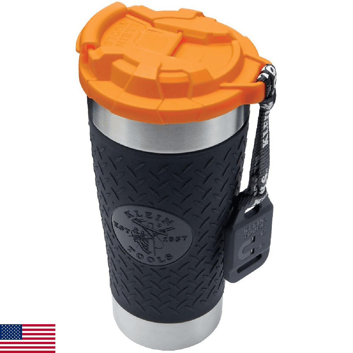 Klein Tools 55580 Stainless Steel Tumbler 20oz Insulated Flip-top Lid Tradesman' - Image 1