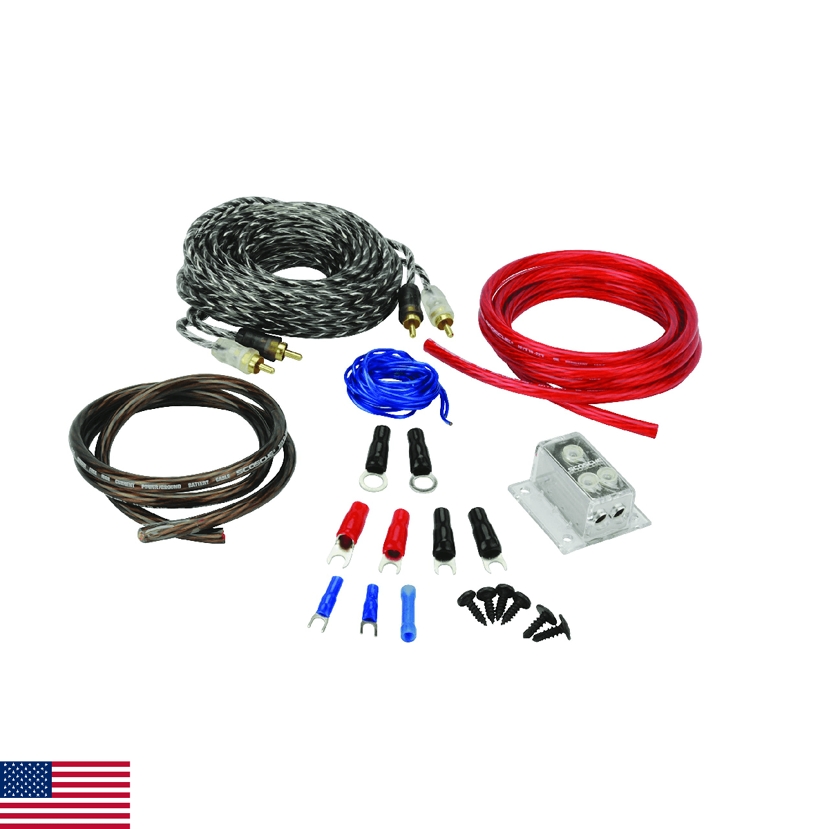 Scosche KDADCCSD Add-On Amplifier Install Wiring Kit - High Current Dual Car Amp - Image 1