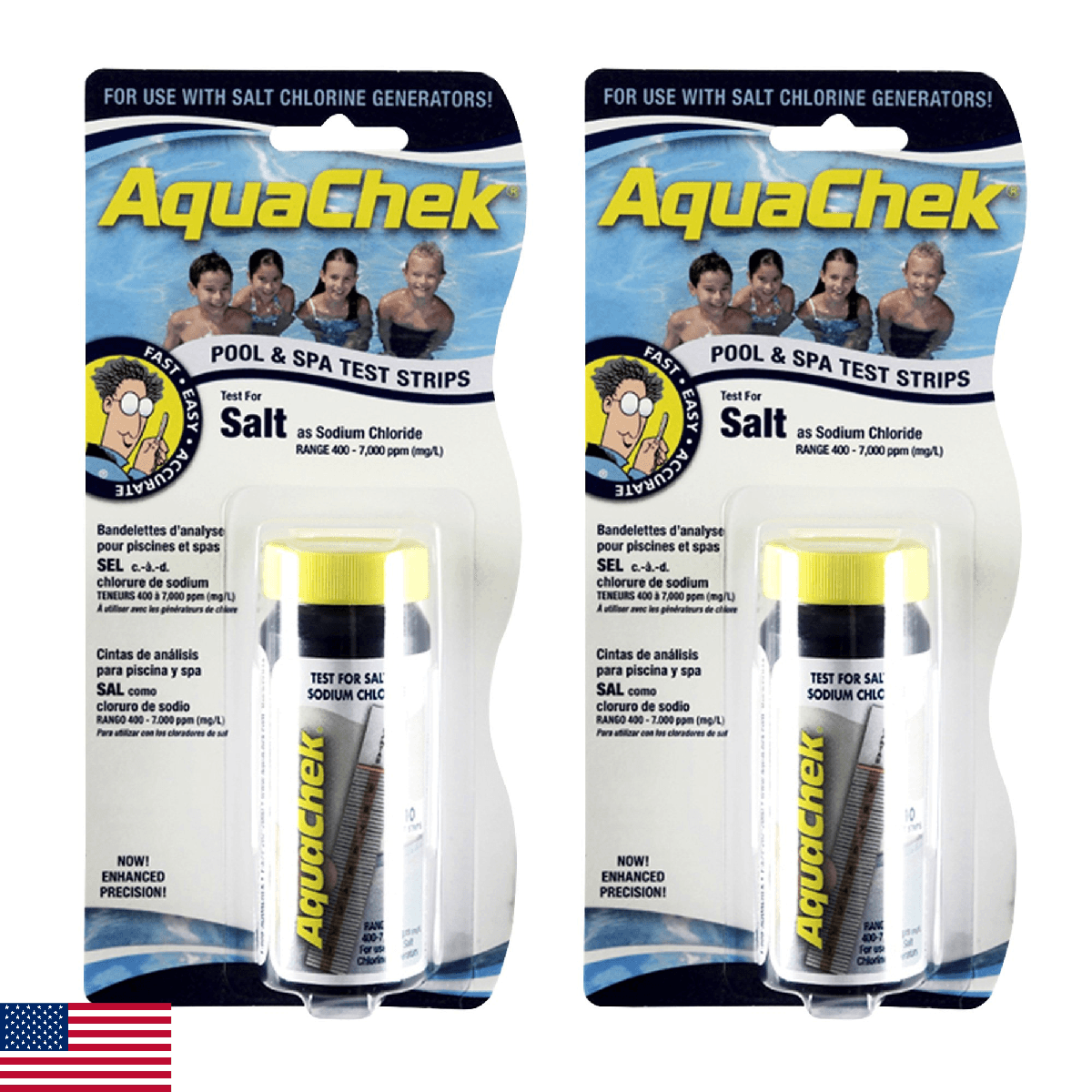 AquaChek 561141-02 Salt Water Test Strips for Swimming Pools, 10-Count, 2-Pack - Image 1