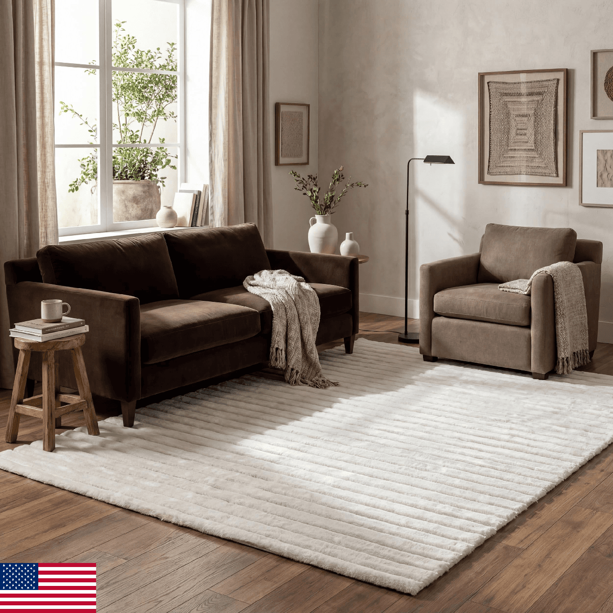 Nuloom SuperiorWash Collection Kai Off-White 2x3 Area Rug Fluffy Cozy Durable Wa - Image 1