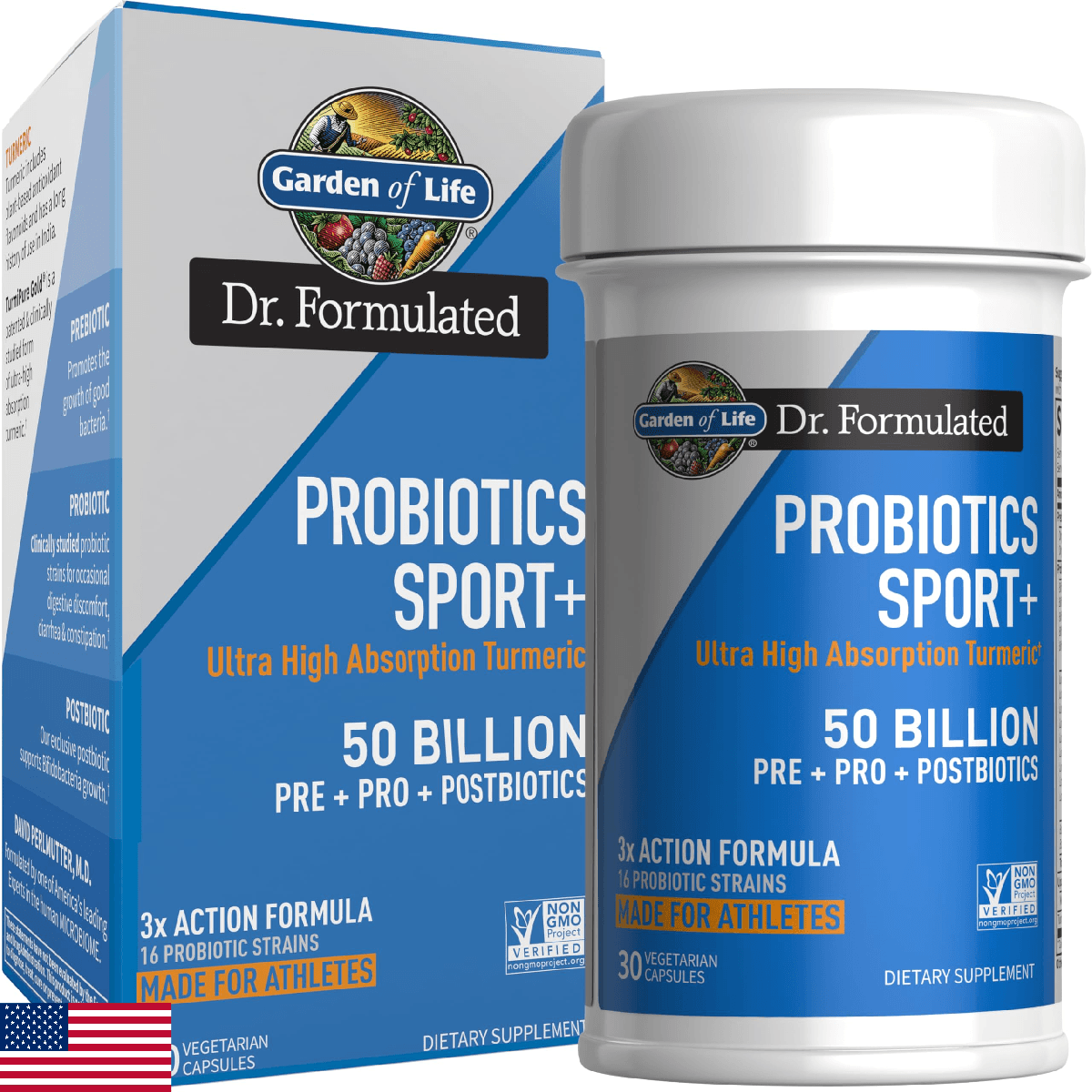 Garden of Life Dr Formulated Sport Probiotics Digestive Supplement, Organic Preb - Image 1