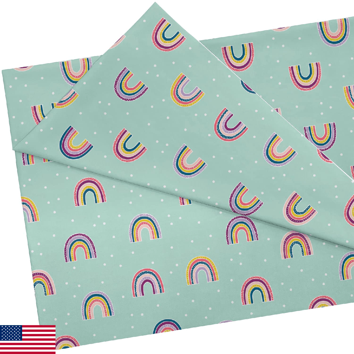 Teacher Created Resources Oh Happy Day Rainbows Creative Class Fabric for Classr - Image 1