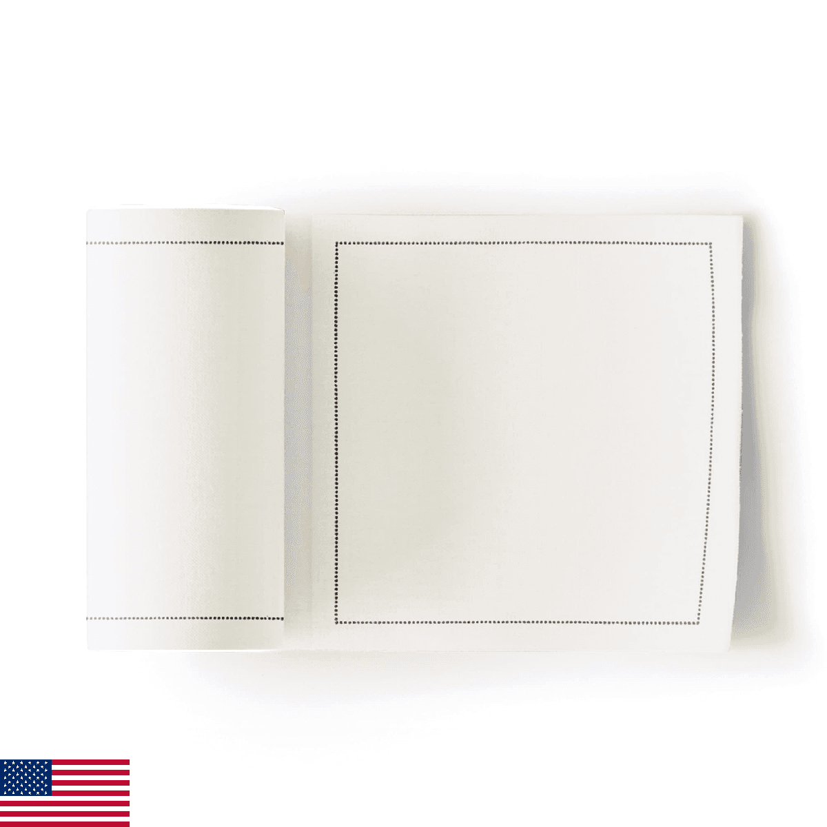 My Drap Basics Cotton Cocktail Napkin, 50 Per Roll, Cream, 4.3 x 4.3 Inch - Image 1