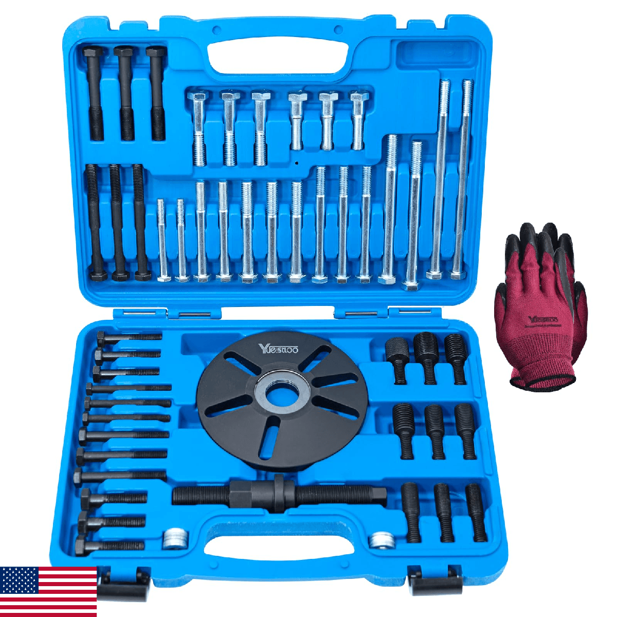 59 Pcs Harmonic Balancer Puller Removal & Installation Tool Kit, Flywheel Remove - Image 1