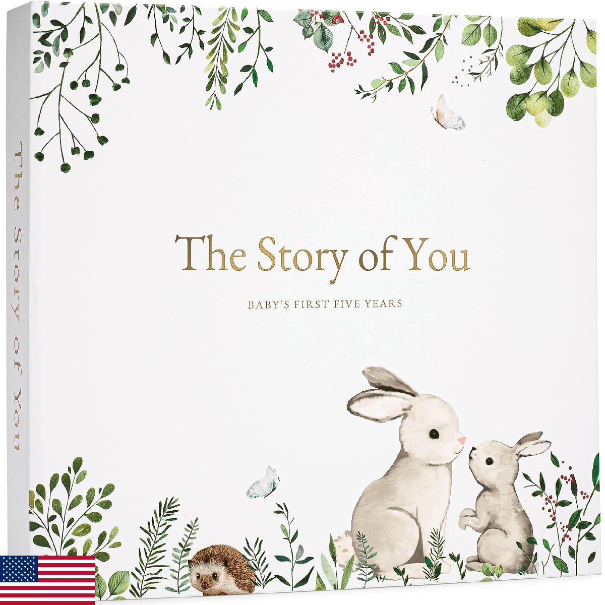 Keepsake Memory Book for Baby Boy or Girl Timeless First 5 Year Baby Book A Mile - Image 1