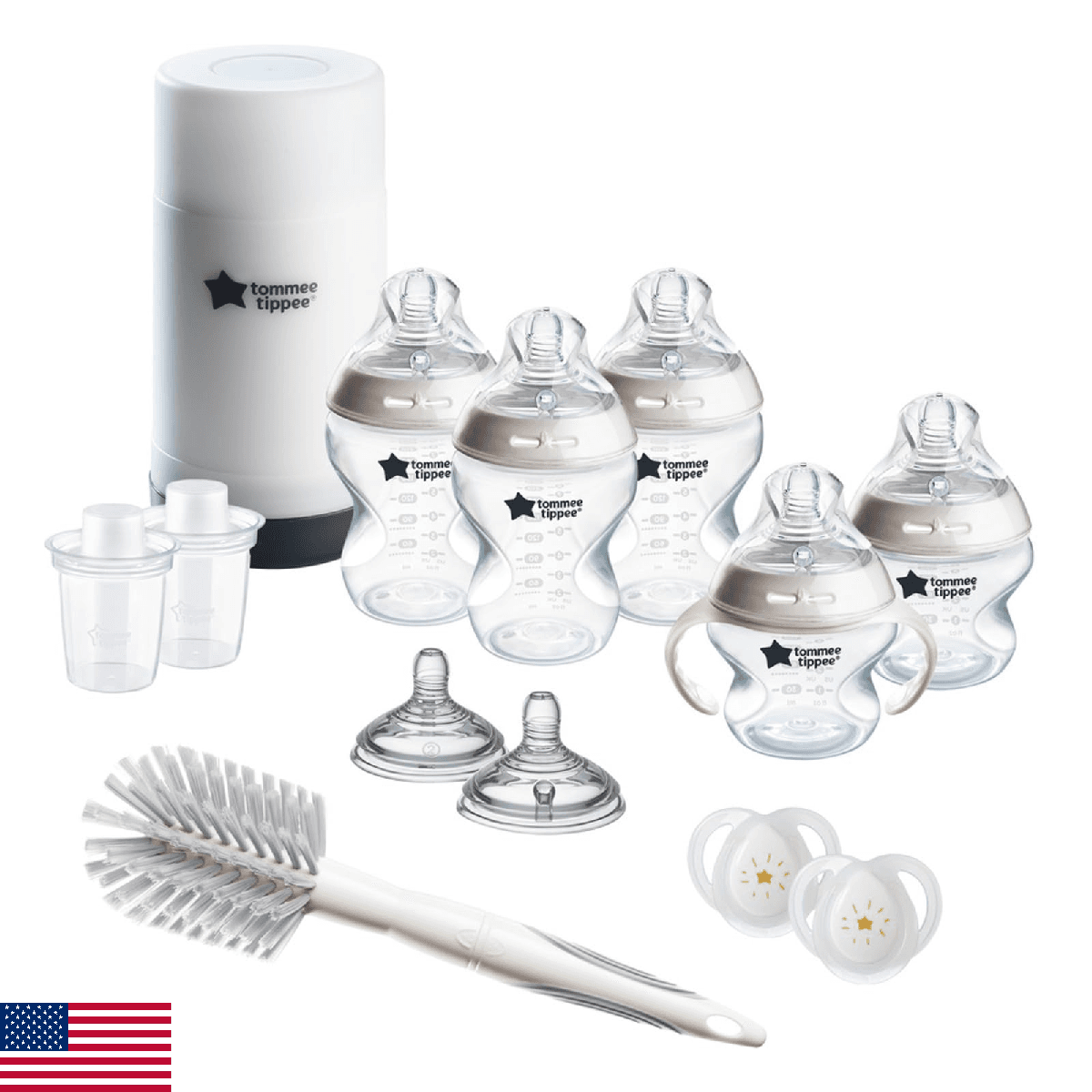 Tommee Tippee Natural Start 14 Piece Baby Bottle, Travel Bottle Warmer & Pacifie - Image 1