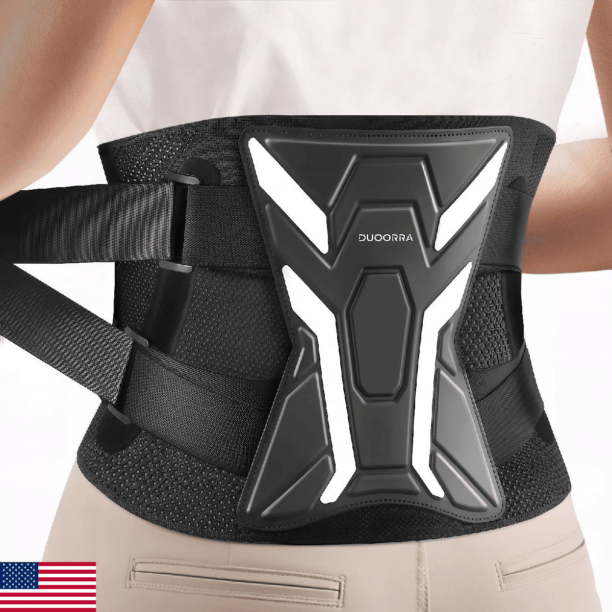 Duoorra Back Brace for Men & Women - Lower Back Pain Relief, Sciatica Pain Relie - Image 1