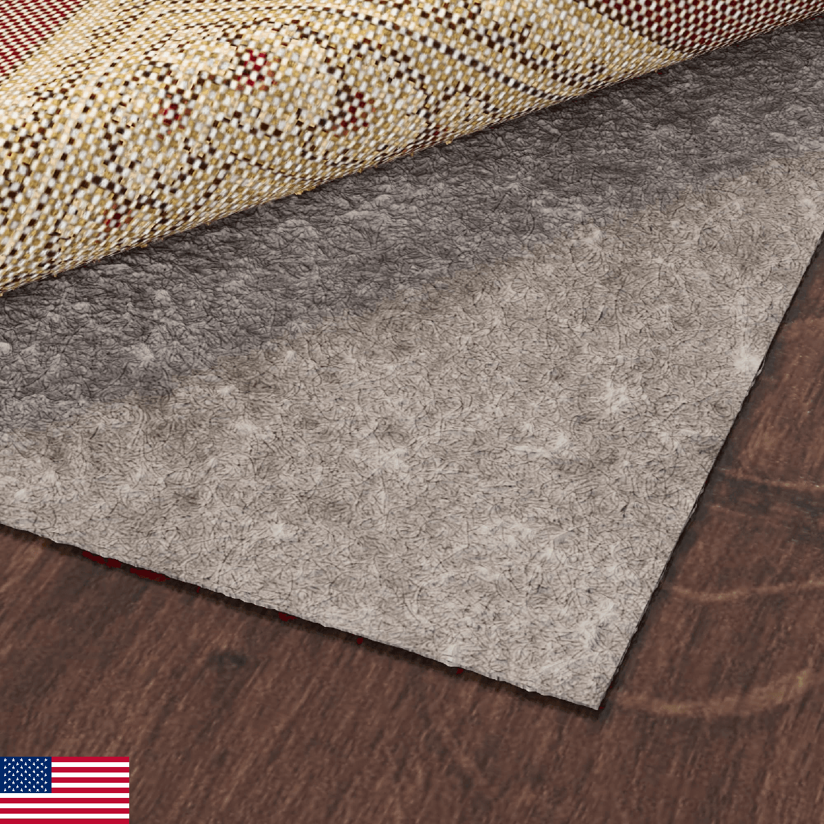 Ottomanson 3x12 Non-Slip Rug Pad Gripper 1/4 Inch Thick Dual Surface Felt Rubber - Image 1