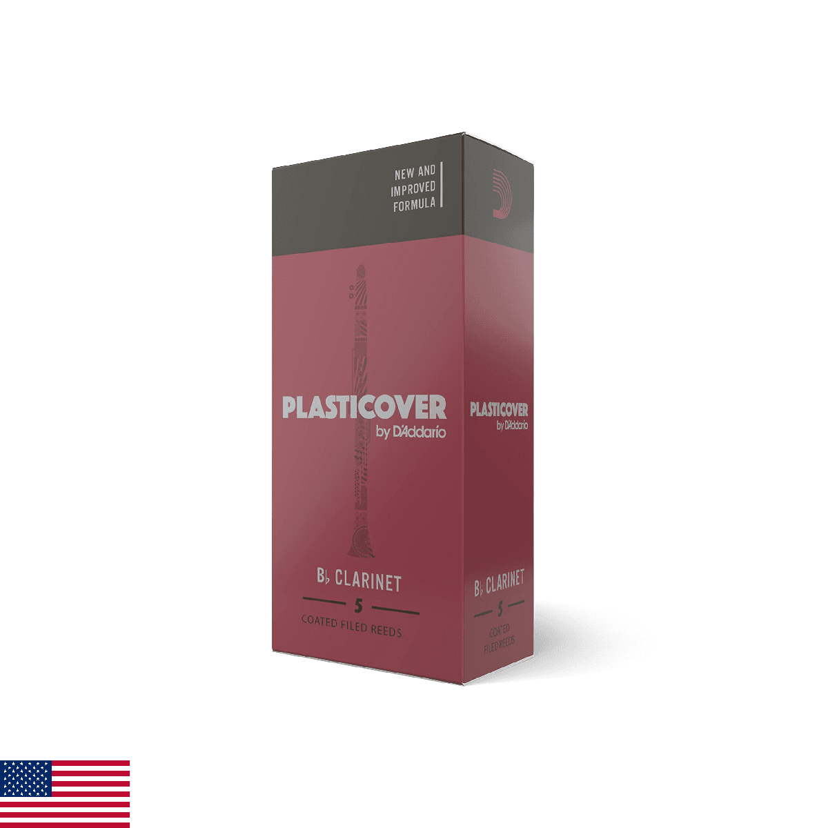 D’Addario Woodwinds Rico Plasticover Bb Clarinet Reeds, Strength 3.0, 5-pack (RR - Image 1