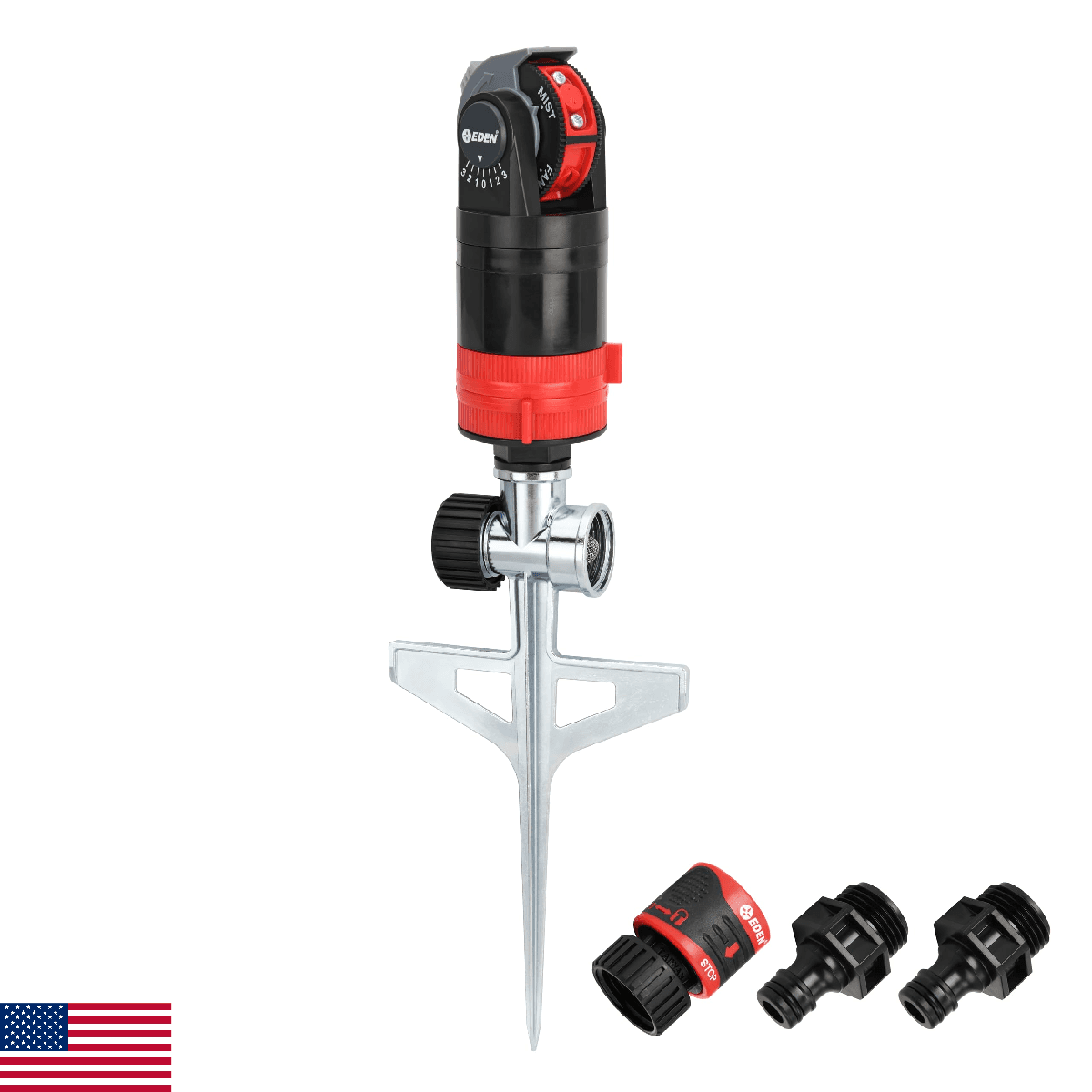 Eden 94143 Multi-Pattern Sprinkler Plus One-Direction Misting System with Metal - Image 1