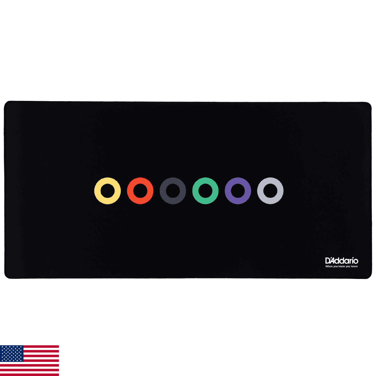 D'Addario Premium String Change Mat - Featuring Colored Ball Ends Imagery - 37.4 - Image 1
