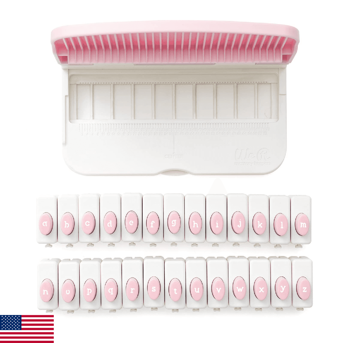 We R Memory Keepers Alphabet Punch Board Lower Case, Create Custom DIY Crafting - Image 1