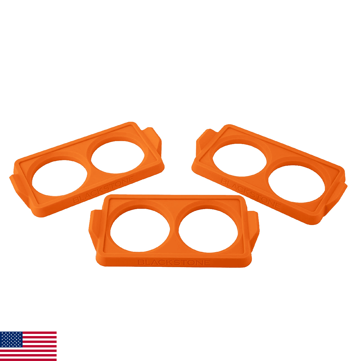 BLACKSTONE 5600 Silicone Egg & Omelet Ring (Set of 3) for Breakfast, Non Stick F - Image 1