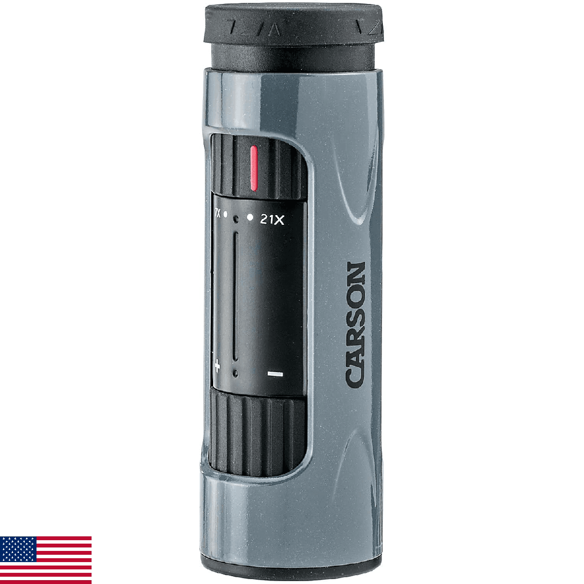 Carson MonoZoom 7-21x21mm Zoom Monocular (ZM-721),Gray, XX-Large - Image 1