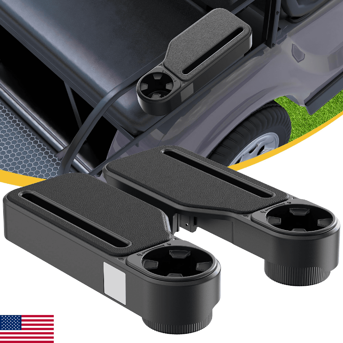 Golf Cart Armrest Cup Holder Waterproof Wide Comfort Pad EZGO Club Car Yamaha Un - Image 1