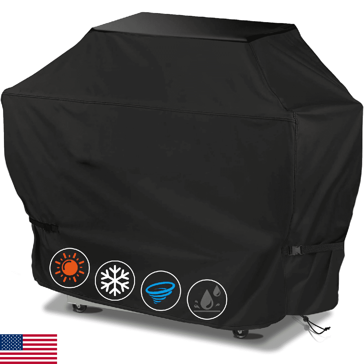 Demiwise 48 inch Grill Cover for Outdoor Grill,Upgraded Adjustable Buckle and Dr - Image 1