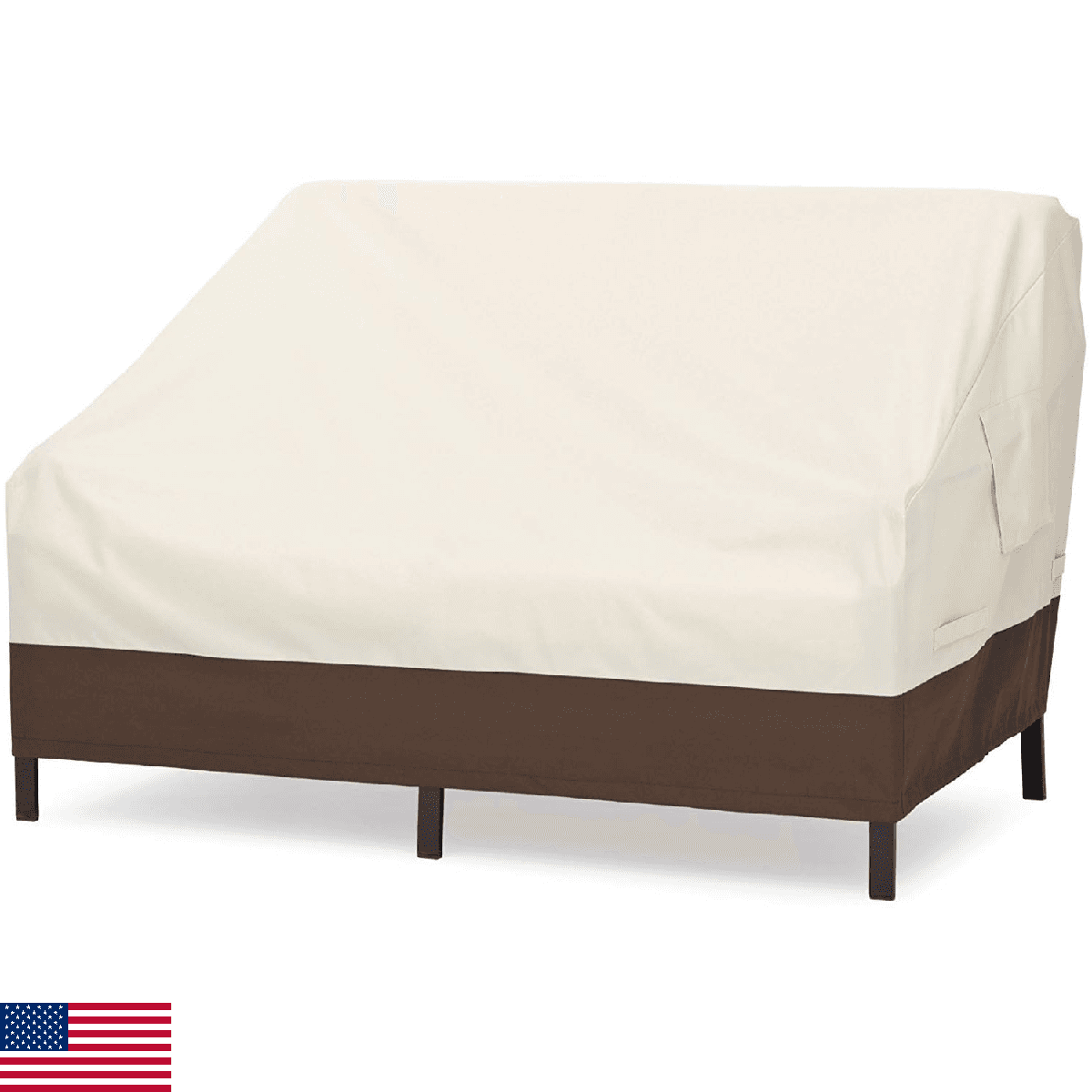 Amazon Basics 2-Seater Deep Lounge Sofa, Outdoor Couch and Patio Furniture Cover - Image 1