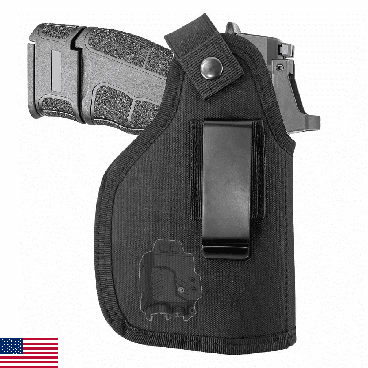 Bursport Concealed Carry Holster Fits Handgun with Optic Light Laser Attachment - Image 1