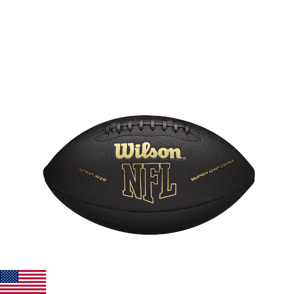 Wilson NFL Super Grip Composite Football - Junior Size, Black/Gold - Image 1