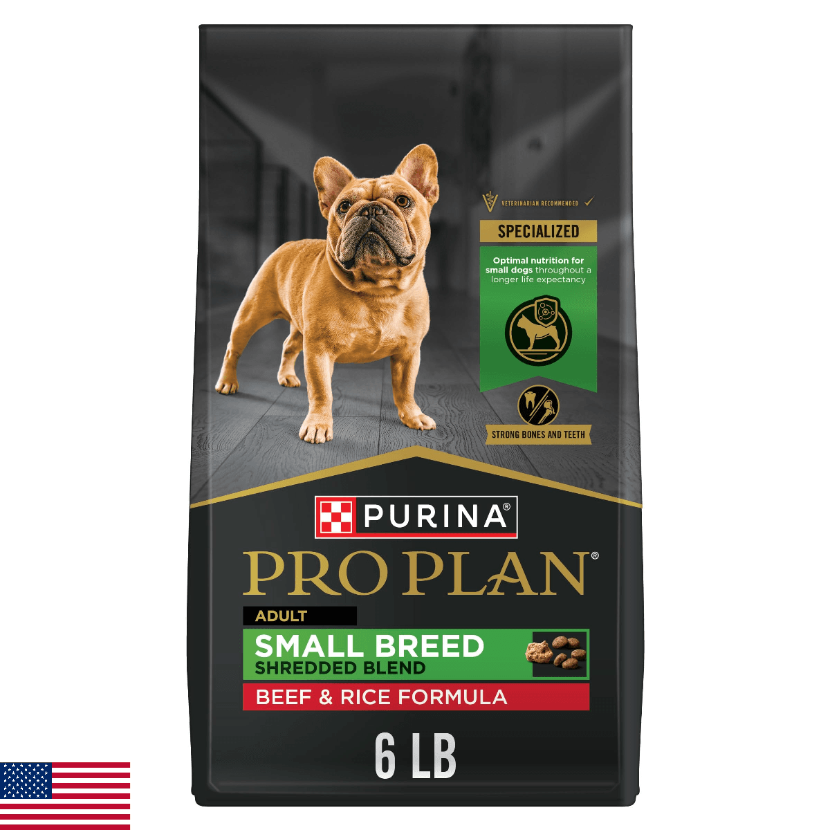 Purina Pro Plan Small Breed Dry Dog Food, Shredded Blend Beef and Rice Formula W - Image 1