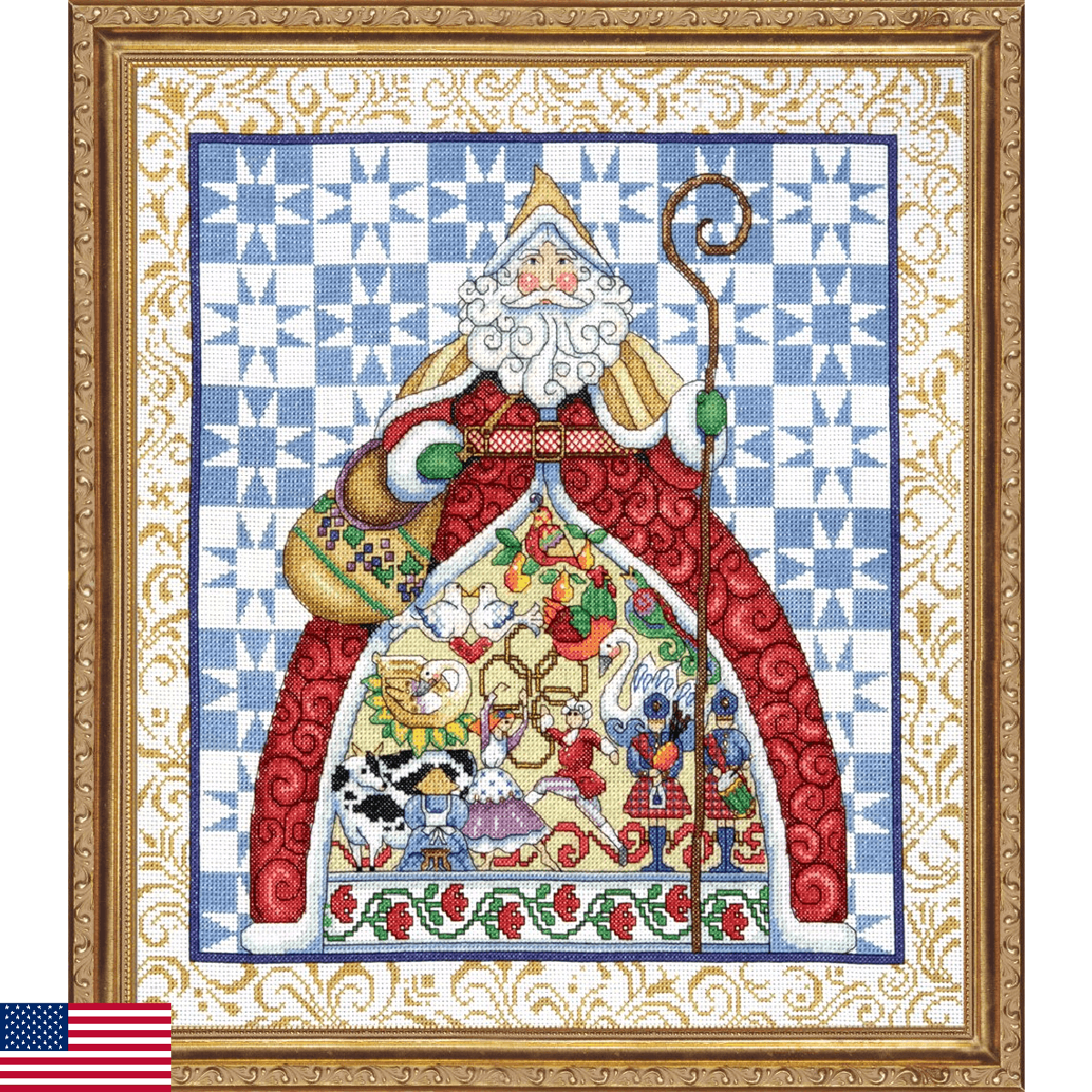 Tobin 407398 12 Days-Jim Shore Counted Cross Stitch Kit-14" x16", Multicolor/Ass - Image 1