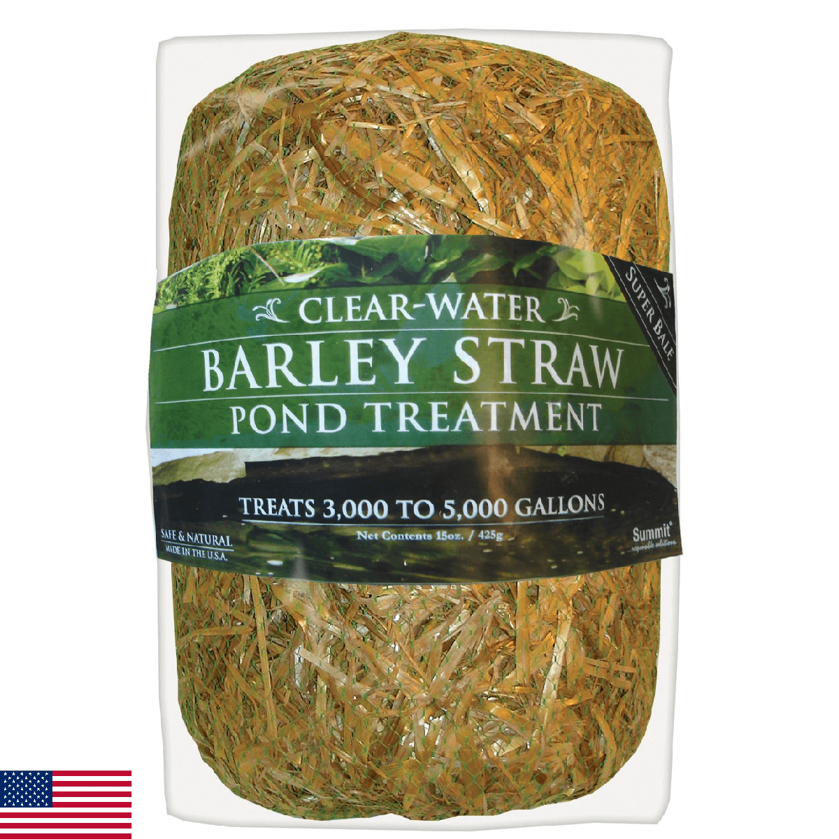 SUMMIT 135 Clear-Water Barley Straw Bale 15 oz Treats up to 5000-Gallons - Image 1
