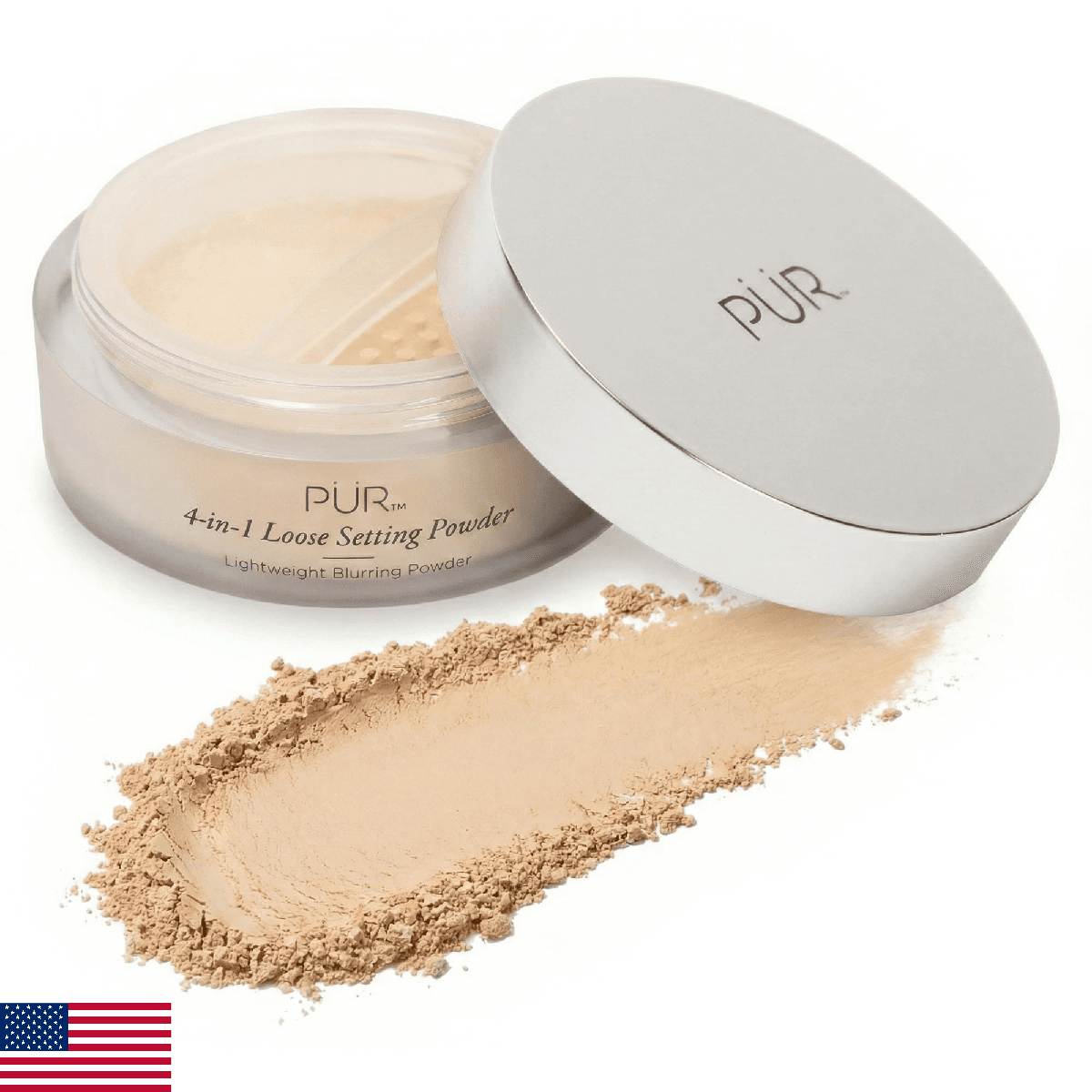 PUR 4-in-1 Loose Setting Powder - Translucent Finishing Powder Sets & Smooths Ma - Image 1