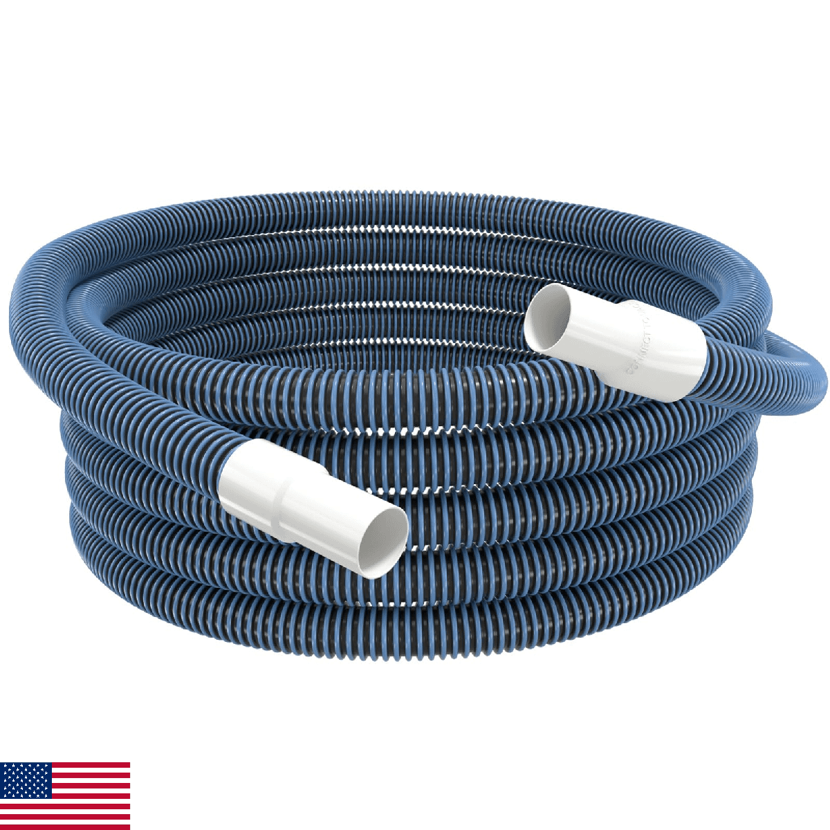 Pool Vacuum Hose With Swivel Cuff 1-1/4" Diameter 36FT Flexible Heavy Duty Pool - Image 1
