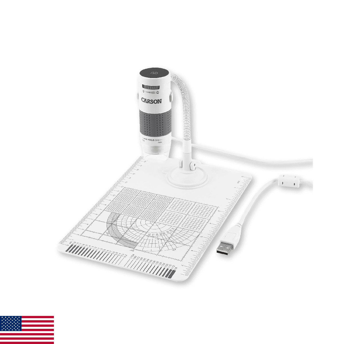 Carson eFlex 78x/324x USB Digital Microscope LED Light Flexible Stand White - Image 1