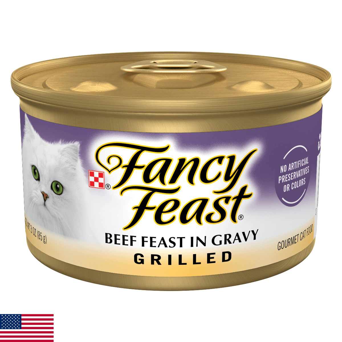 Purina Fancy Feast Grilled Wet Cat Food Beef Feast in Wet Cat Food Gravy - (Pack - Image 1