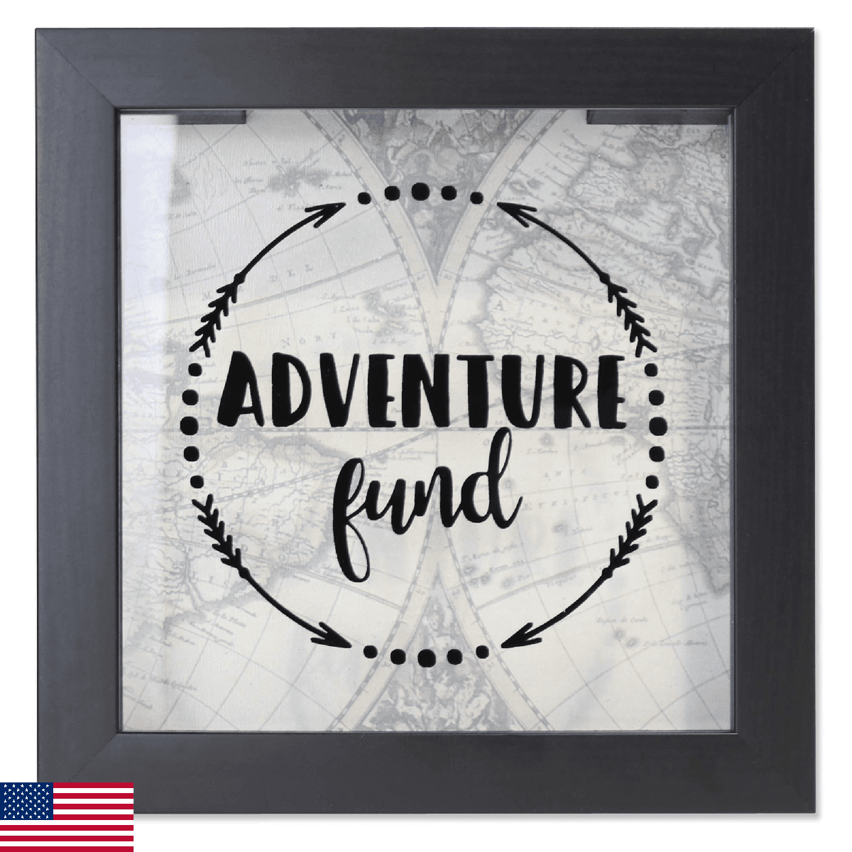 Lawrence Frames 8x8 Adventure Fund Black Shadow Box Frame - Image 1